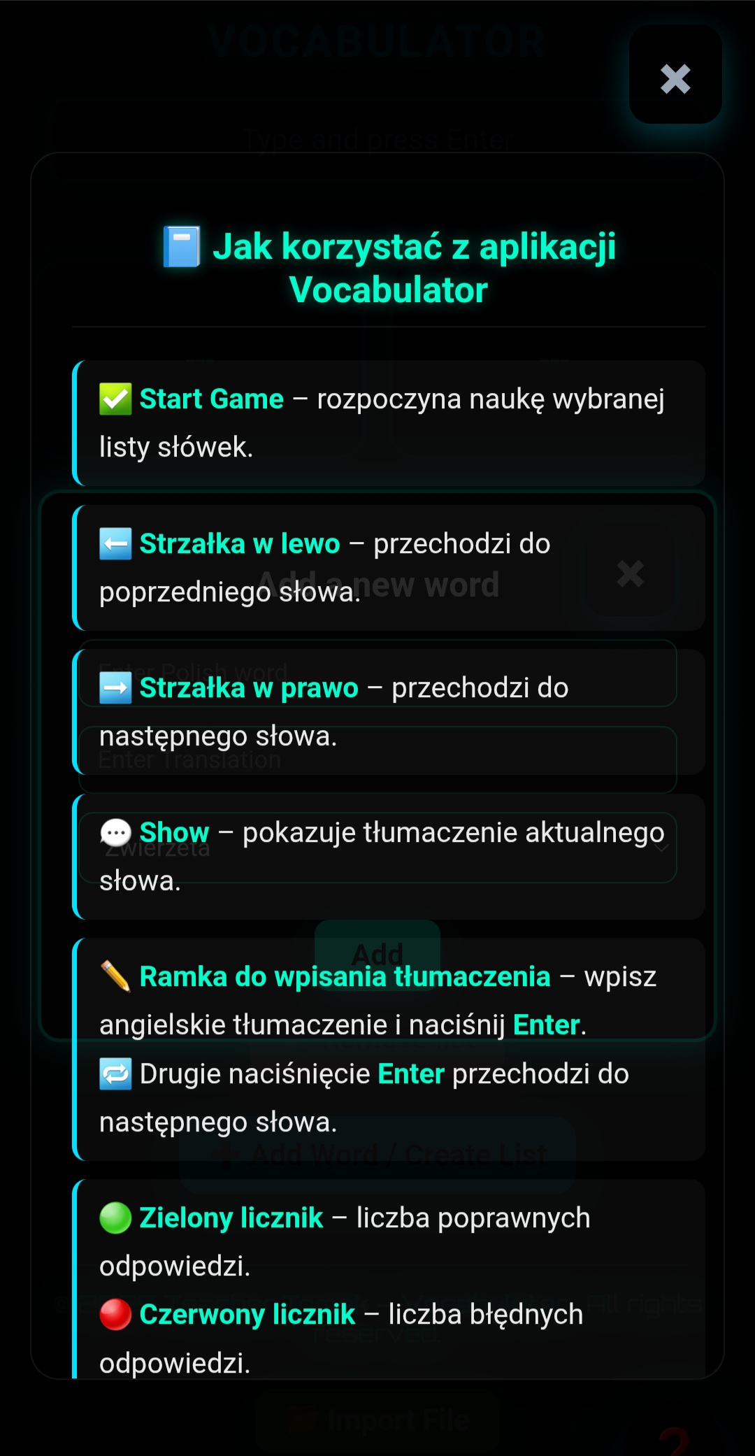 Ekran aplikacji 2